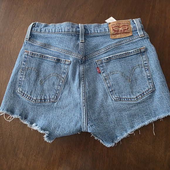 Levi's 501 High Rise Jazz Solo Denim Shorts 27 - Picture 9 of 12